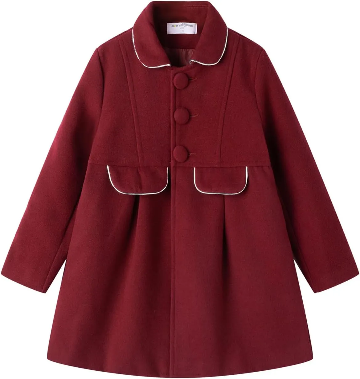 Mud Kingdom Girls Peacoat Dress Coat Faux Wool Lapel Outerwear
