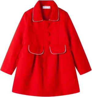 Mud Kingdom Girls Peacoat Dress Coat Faux Wool Lapel Outerwear