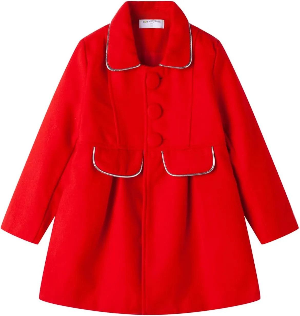 Mud Kingdom Girls Peacoat Dress Coat Faux Wool Lapel Outerwear