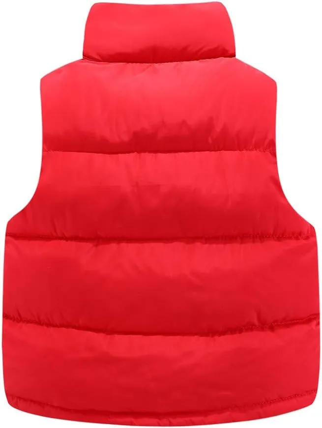 Mud Kingdom Little Boys Girls Vest Warm Jacket Stand Up Collar Winter