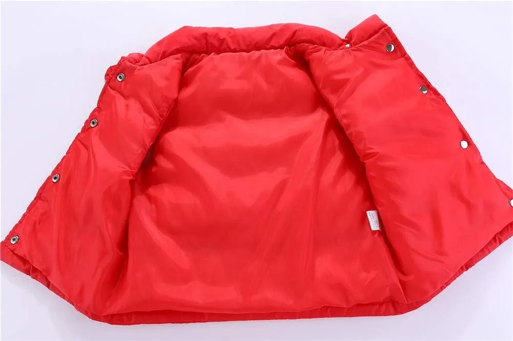 Mud Kingdom Little Boys Girls Vest Warm Jacket Stand Up Collar Winter