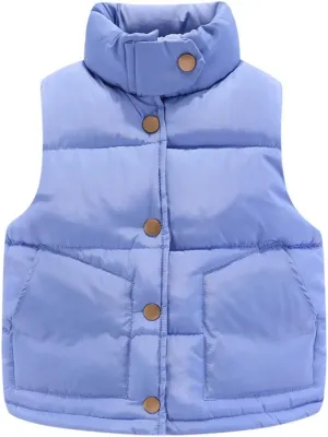 Mud Kingdom Little Boys Girls Vest Warm Jacket Stand Up Collar Winter