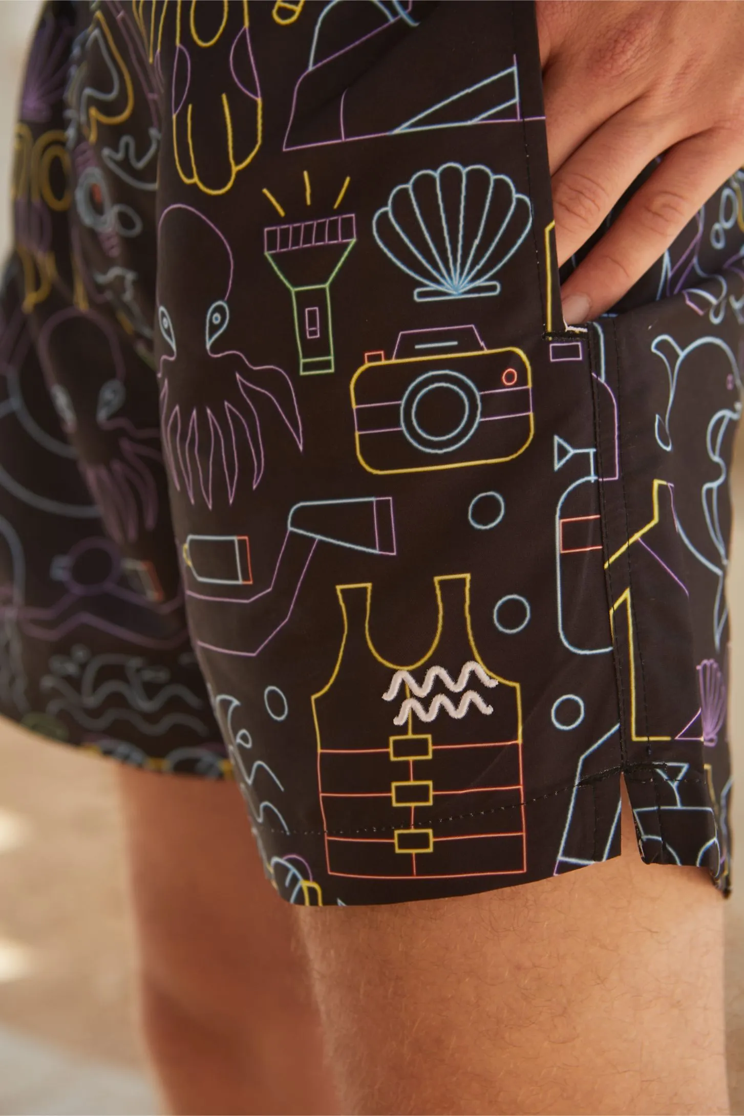 NEON DIVE SWIM SHORTS