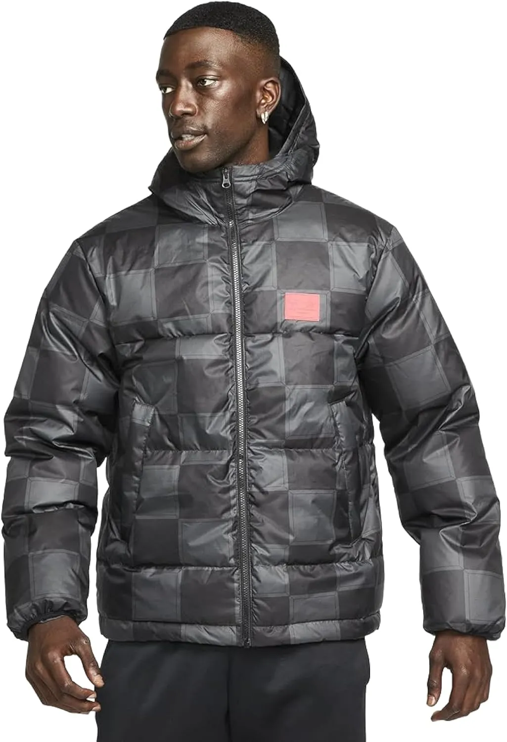 Nike LeBron Men's Full-Zip Down Jacket (XX-Large, Black/Black)