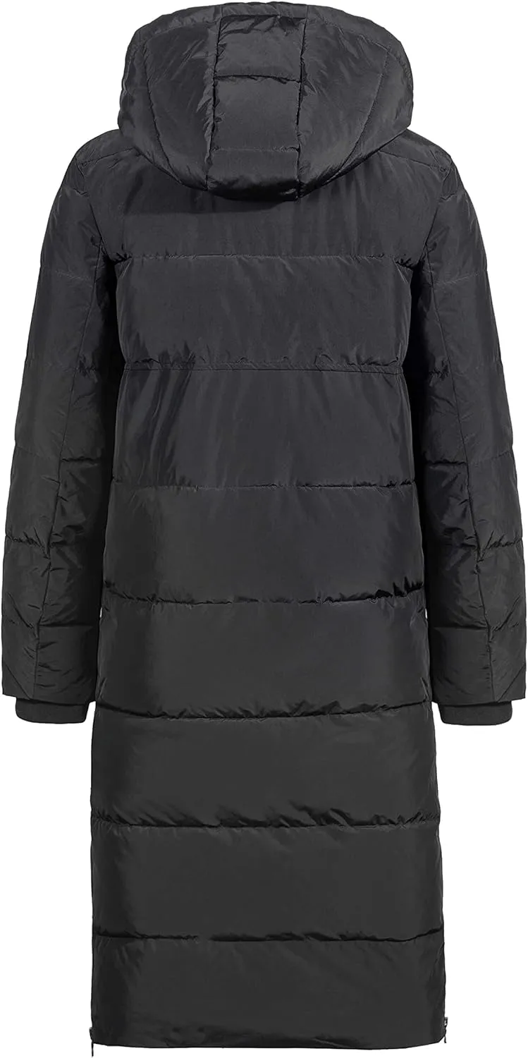 NUTEXROL Women's Winter Long Down Parka Jackets Warm Thickened Hooded Maxi Quilted Puffer Coat