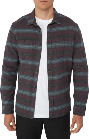O'NEILL Men's Plaid Stretch Flannel - Long Sleeve Flannel Shirt for Men - Casual Button-Up Shirt