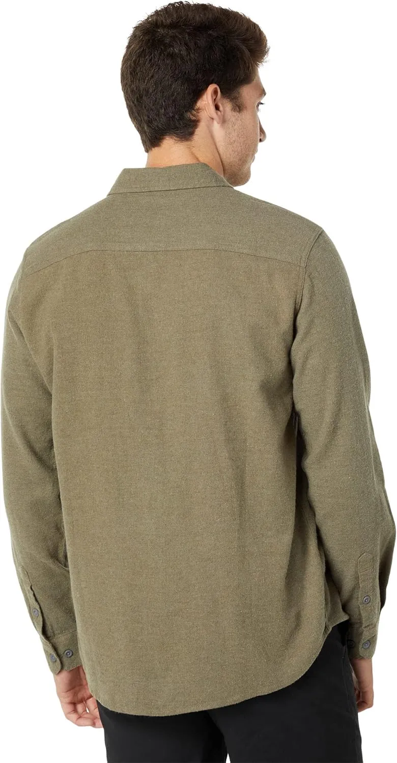 O'NEILL Men's Solid Flannel - Long Sleeve Flannel Shirt for Men - Casual Button-Up Shirt