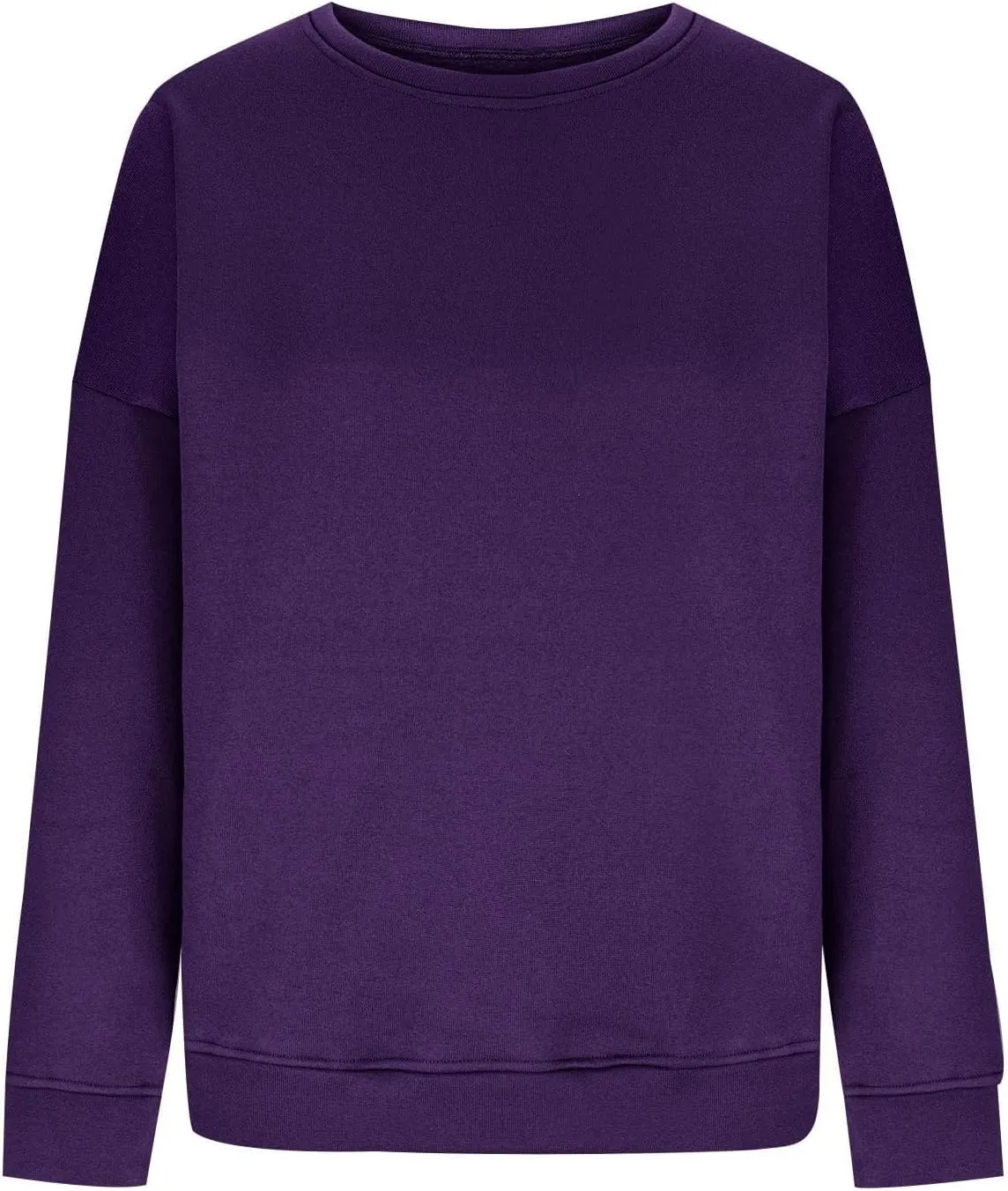 Oversized Crewneck Sweatshirts Women Loose Fit Drop Shoulder FLeece Hoodie Preppy Casual Long Sleeve Pullover Sweaters