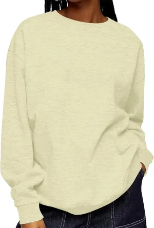 Oversized Sweatshirt for Women Fleece Pullover Plus Size Cute Crewneck Sweatshirts Comfort Hoodie Warm Sweaters
