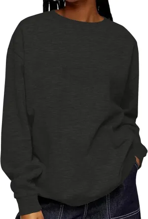 Oversized Sweatshirt for Women Fleece Pullover Plus Size Cute Crewneck Sweatshirts Comfort Hoodie Warm Sweaters