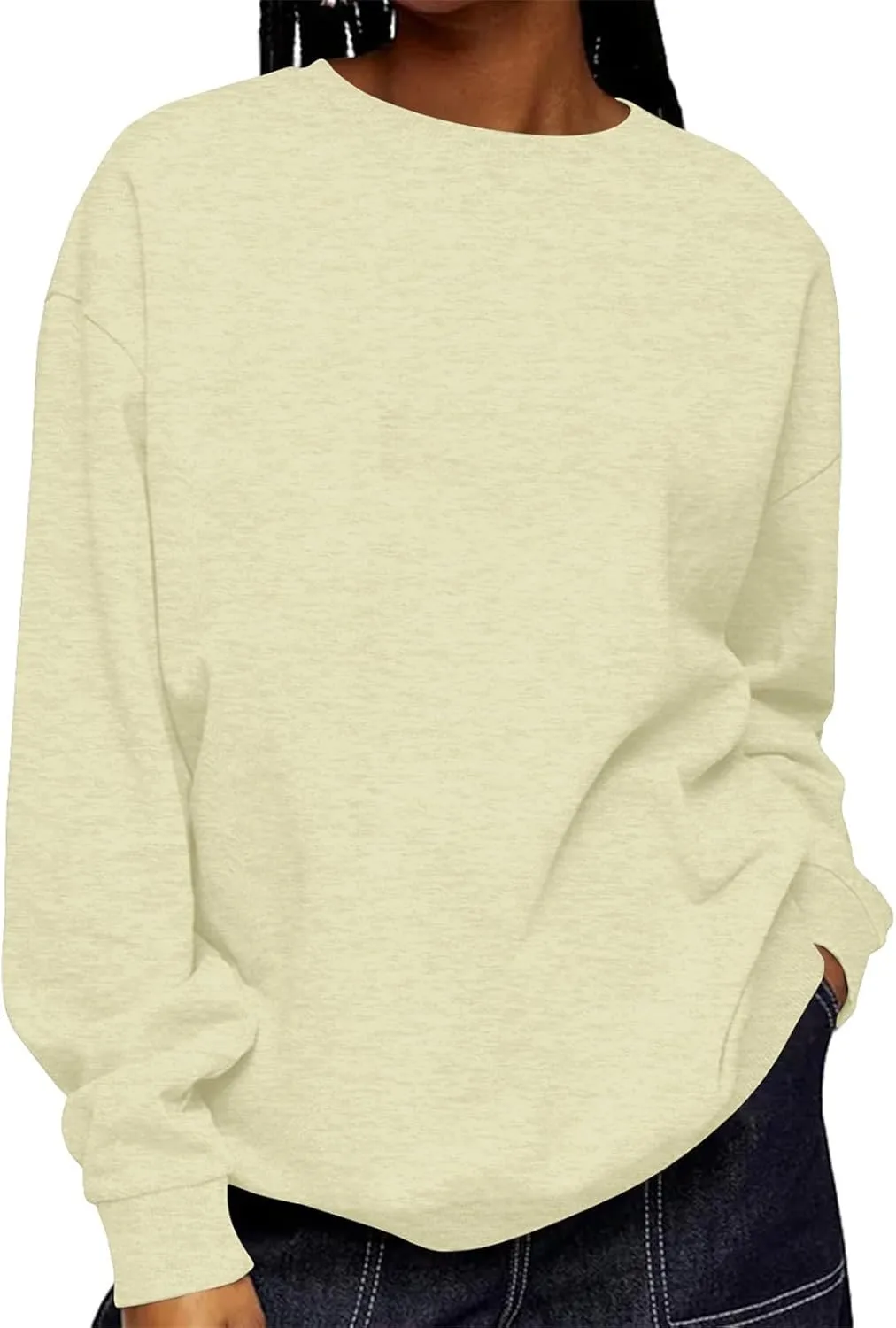 Oversized Sweatshirt for Women Fleece Pullover Plus Size Cute Crewneck Sweatshirts Comfort Hoodie Warm Sweaters