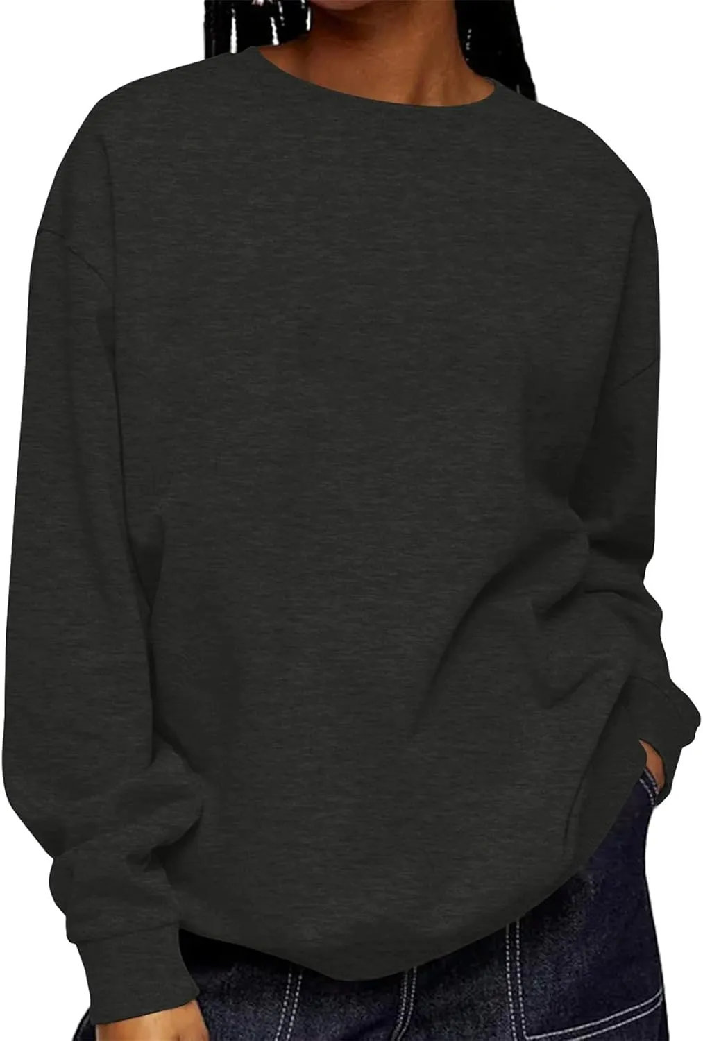 Oversized Sweatshirt for Women Fleece Pullover Plus Size Cute Crewneck Sweatshirts Comfort Hoodie Warm Sweaters