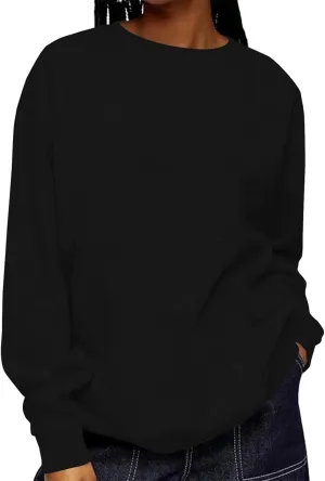 Oversized Sweatshirt for Women Fleece Pullover Plus Size Cute Crewneck Sweatshirts Comfort Hoodie Warm Sweaters