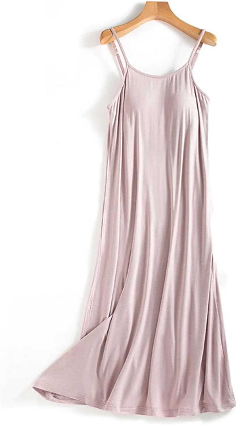 Pajamas With Built In Bra for Women Short Sleeve Dress Sleep and Lounge Soft Nightgown Sleep Dress Solid Sleep Shirt