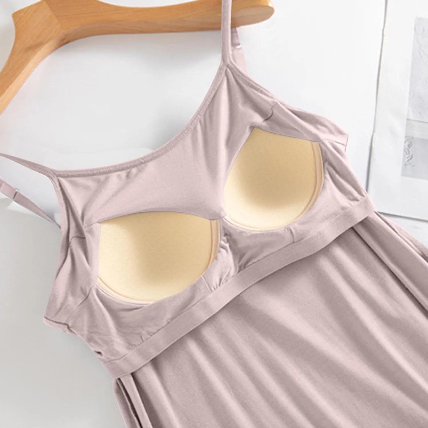 Pajamas With Built In Bra for Women Short Sleeve Dress Sleep and Lounge Soft Nightgown Sleep Dress Solid Sleep Shirt