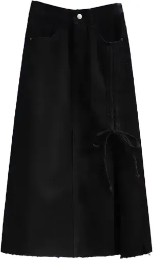 Plus Size Women's Clothing High-Waisted Slimming Denim Skirt