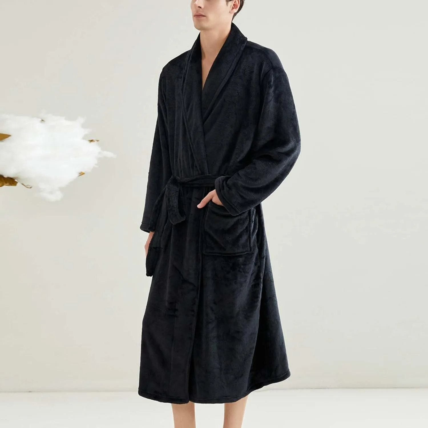 Premium Robes for Women Super Soft Cozy Fleece Robe Fuzzy Plush Long Bathrobe Flannel Belted Bathrobe with Pockets
