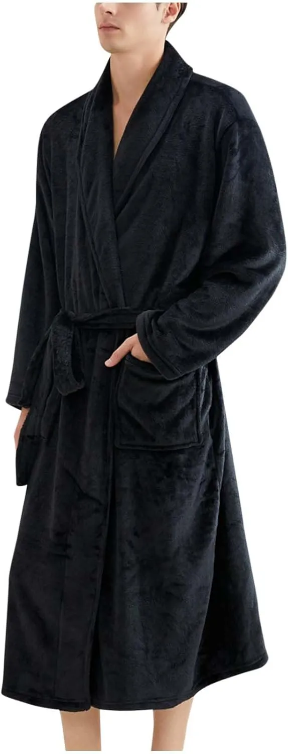 Premium Robes for Women Super Soft Cozy Fleece Robe Fuzzy Plush Long Bathrobe Flannel Belted Bathrobe with Pockets
