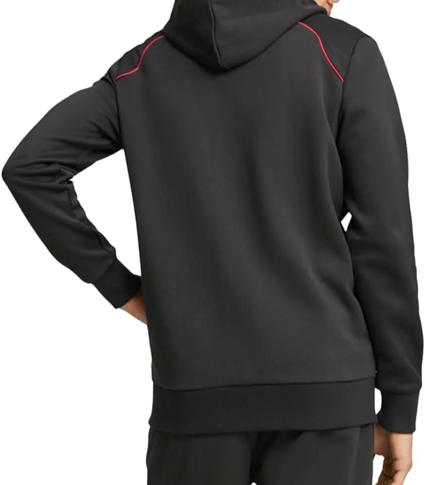 PUMA Mens Scuderia Ferrari Race Hooded Sweat Jacket Athletic Outerwear Casual - Black