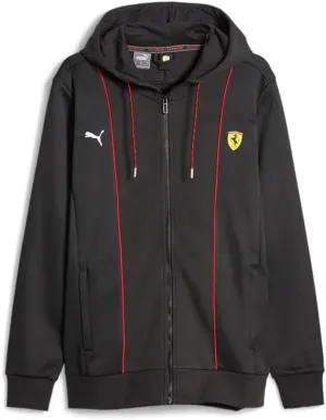 PUMA Mens Scuderia Ferrari Race Hooded Sweat Jacket Athletic Outerwear Casual - Black