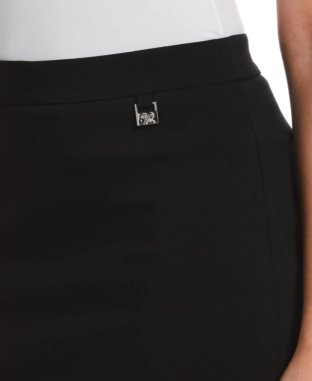 Rafaella Women's Skort with Charm, Elastic Waist, 17.5 Length Above The Knee, Supreme Stretch, Breathable & Versatile