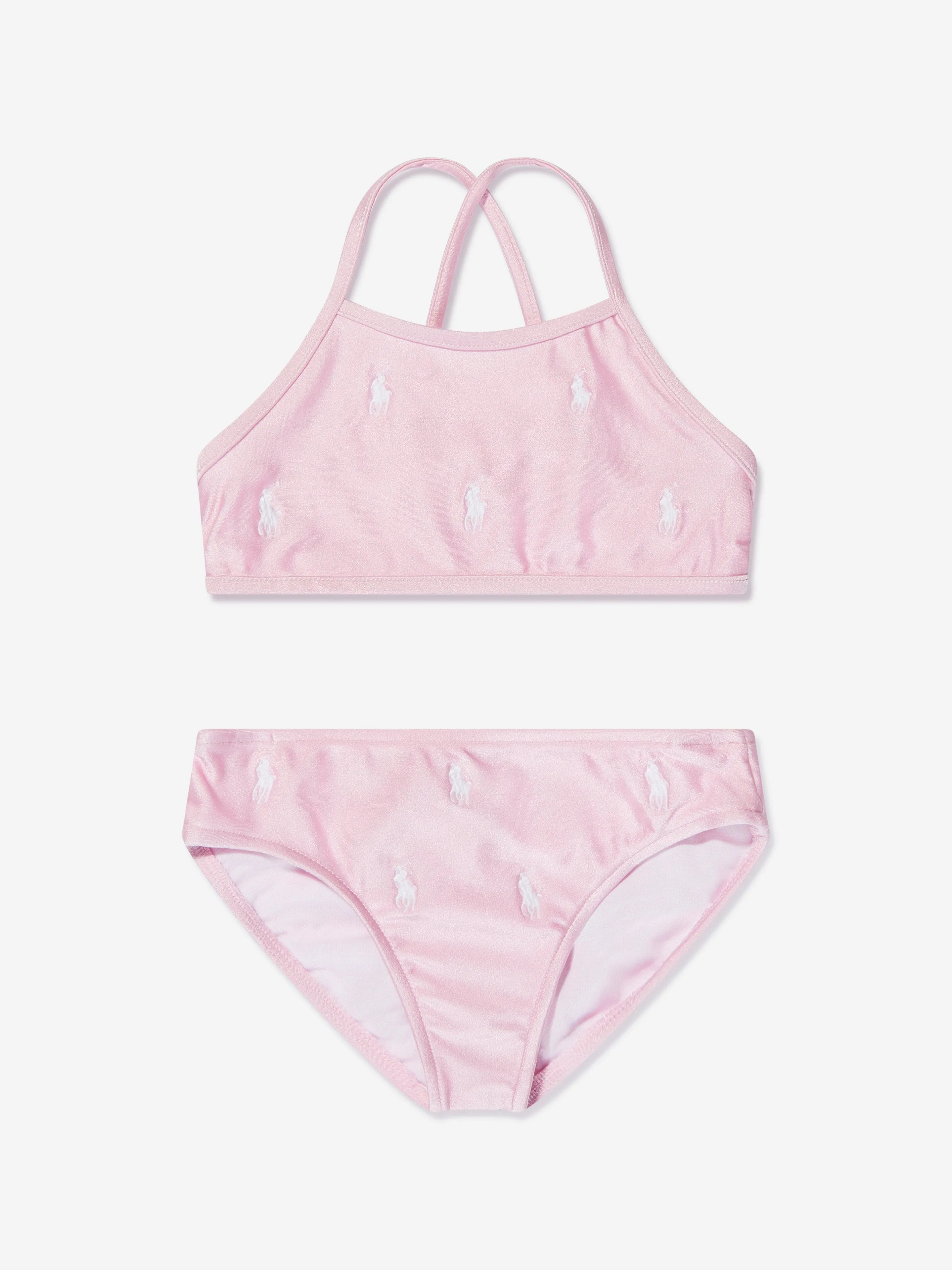 Ralph Lauren Girls Logo Bikini in Pink