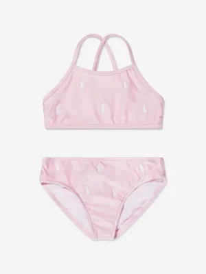 Ralph Lauren Girls Logo Bikini in Pink