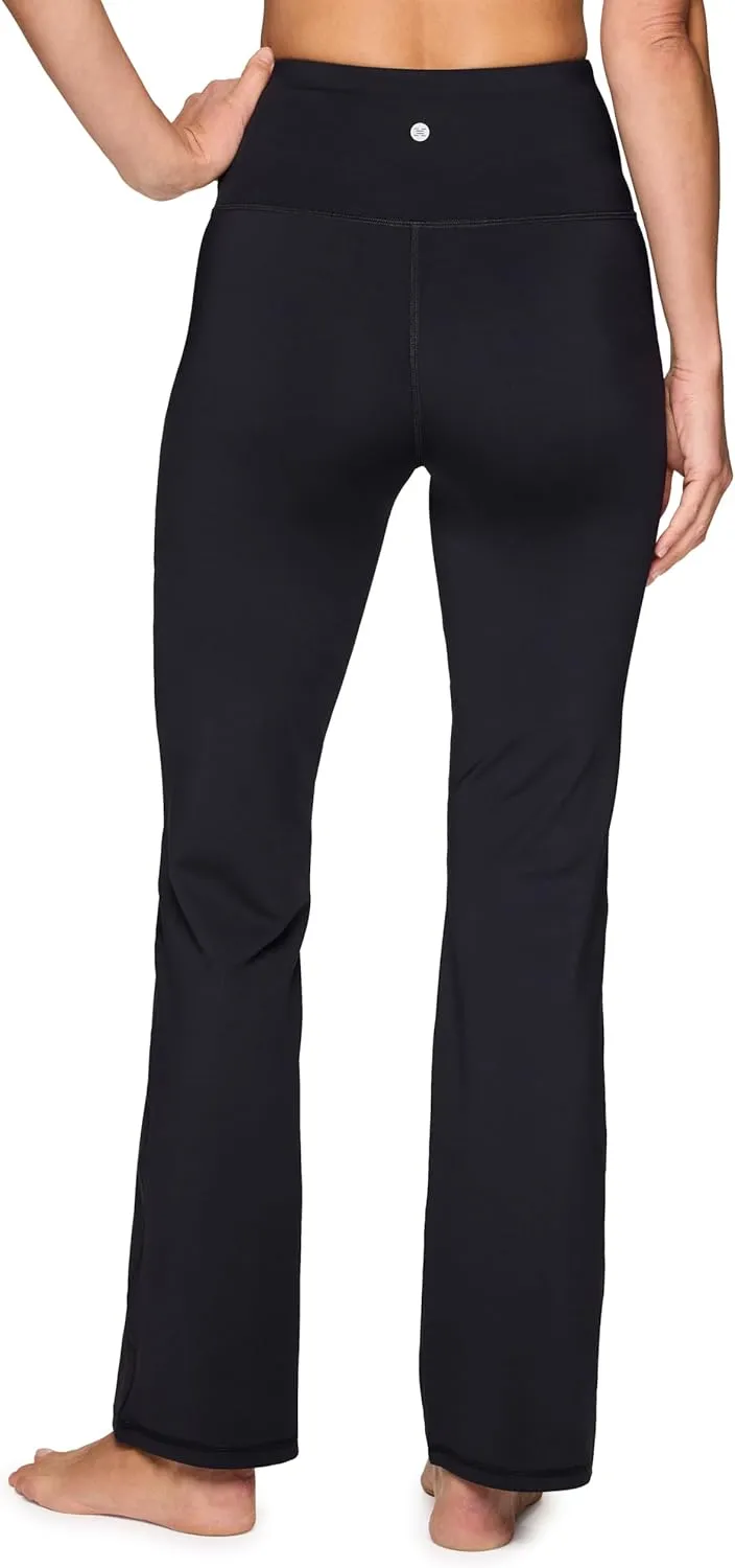 RBX Active Flare Legging for Women, Crossover Waistband Squat Proof Bootcut Flared Yoga Pant for Workouts, Loungewear