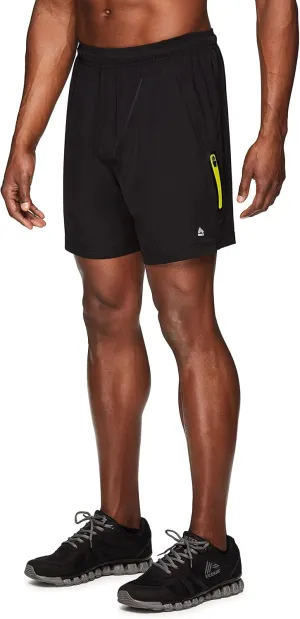 RBX Active Men's 9-Inch Inseam Stretch Woven Athletic Basketball Gym Shorts with Pockets
