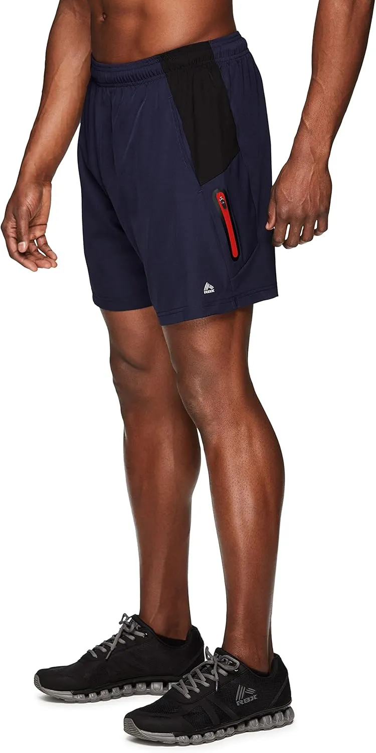 RBX Active Men's 9-Inch Inseam Stretch Woven Athletic Basketball Gym Shorts with Pockets