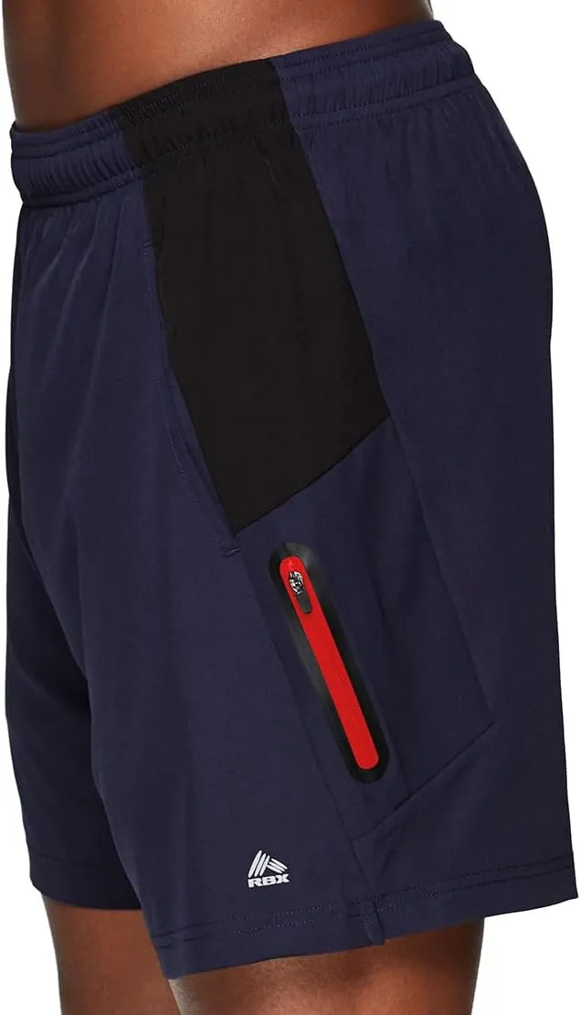 RBX Active Men's 9-Inch Inseam Stretch Woven Athletic Basketball Gym Shorts with Pockets