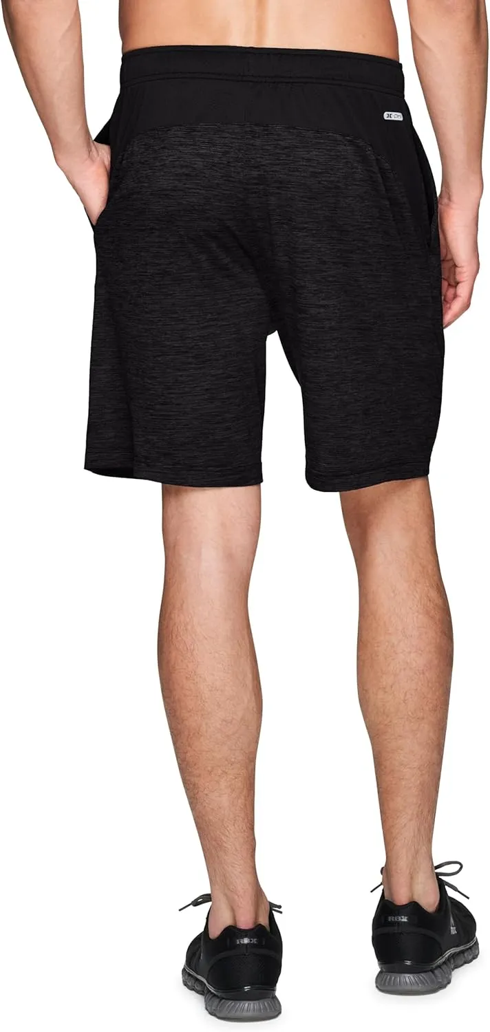 RBX Active Men's 9-Inch Inseam Workout Running Gym Athletic Basketball Shorts with Pockets