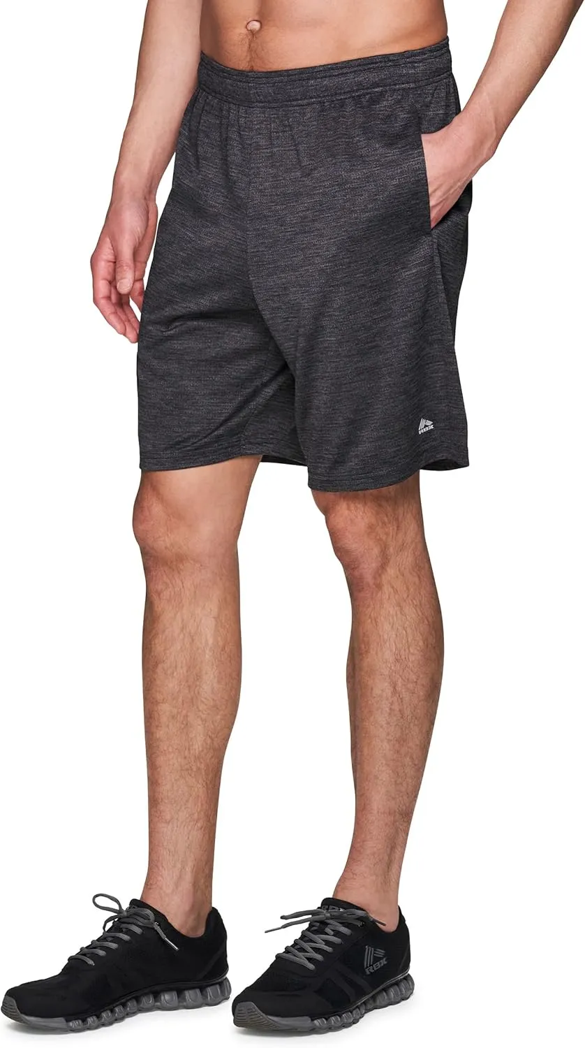 RBX Active Men's 9-Inch Inseam Workout Running Gym Athletic Basketball Shorts with Pockets