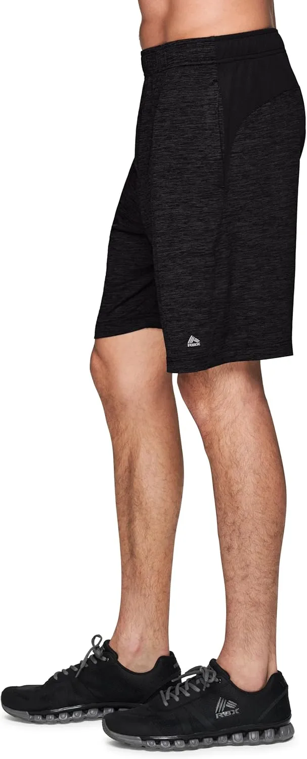 RBX Active Men's 9-Inch Inseam Workout Running Gym Athletic Basketball Shorts with Pockets