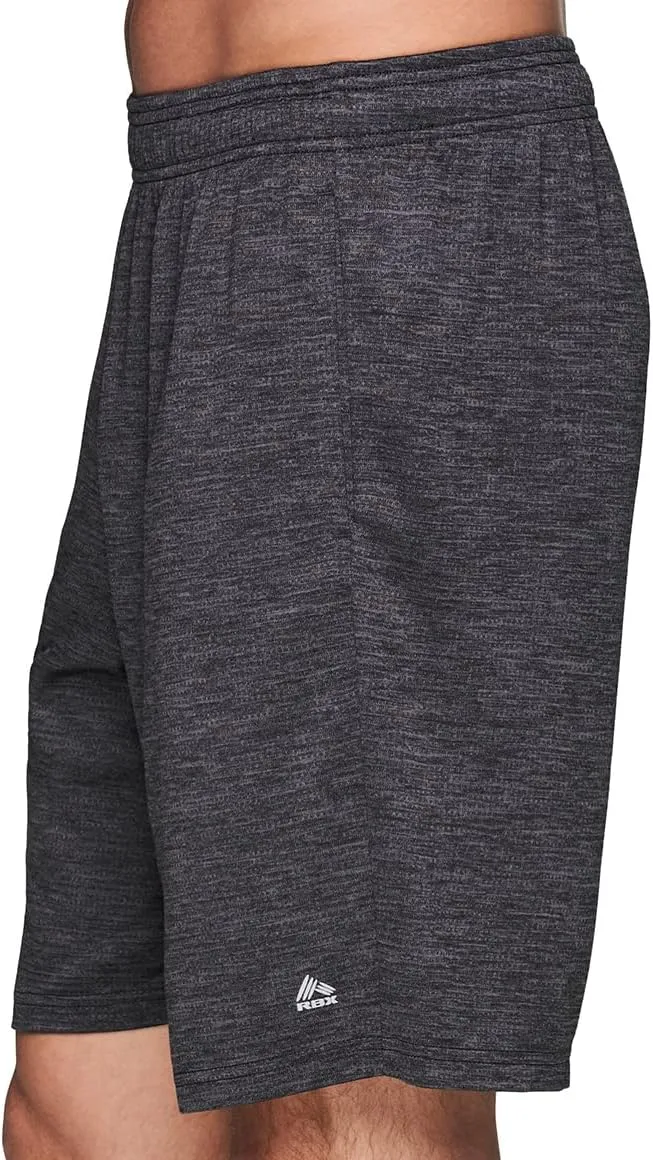 RBX Active Men's 9-Inch Inseam Workout Running Gym Athletic Basketball Shorts with Pockets