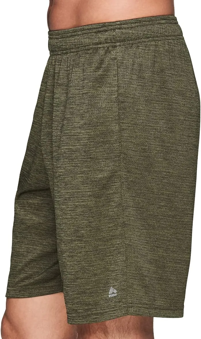 RBX Active Men's 9-Inch Inseam Workout Running Gym Athletic Basketball Shorts with Pockets