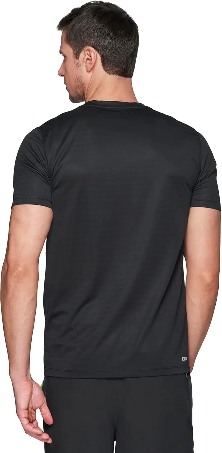 RBX Active Men's Athletic Performance Workout Gym Running Short Sleeve Crewneck T-Shirt
