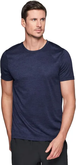 RBX Active Men's Athletic Performance Workout Gym Running Short Sleeve Crewneck T-Shirt