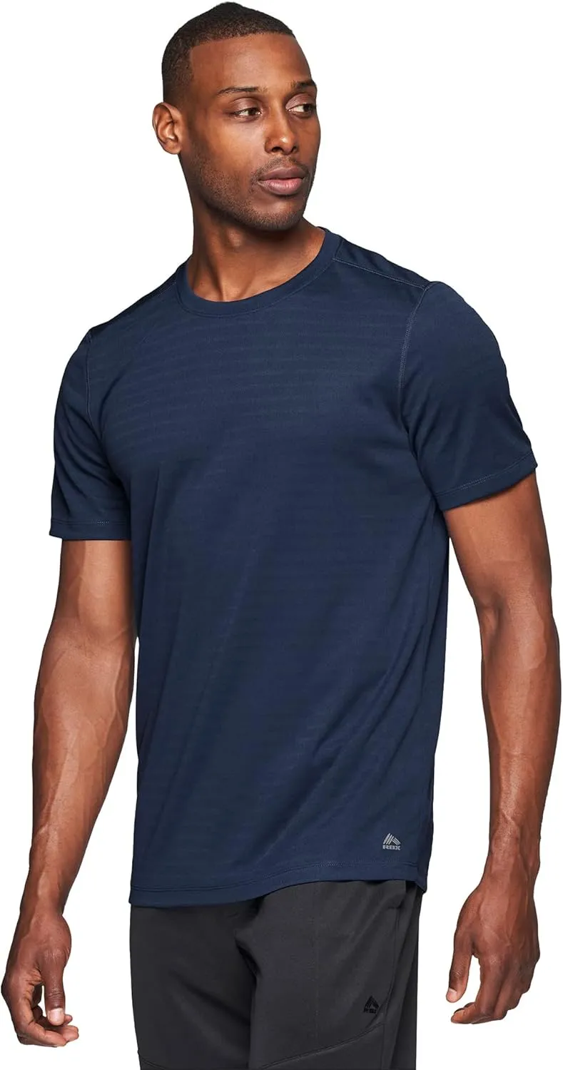 RBX Active Men's Athletic Performance Workout Gym Running Short Sleeve Crewneck T-Shirt