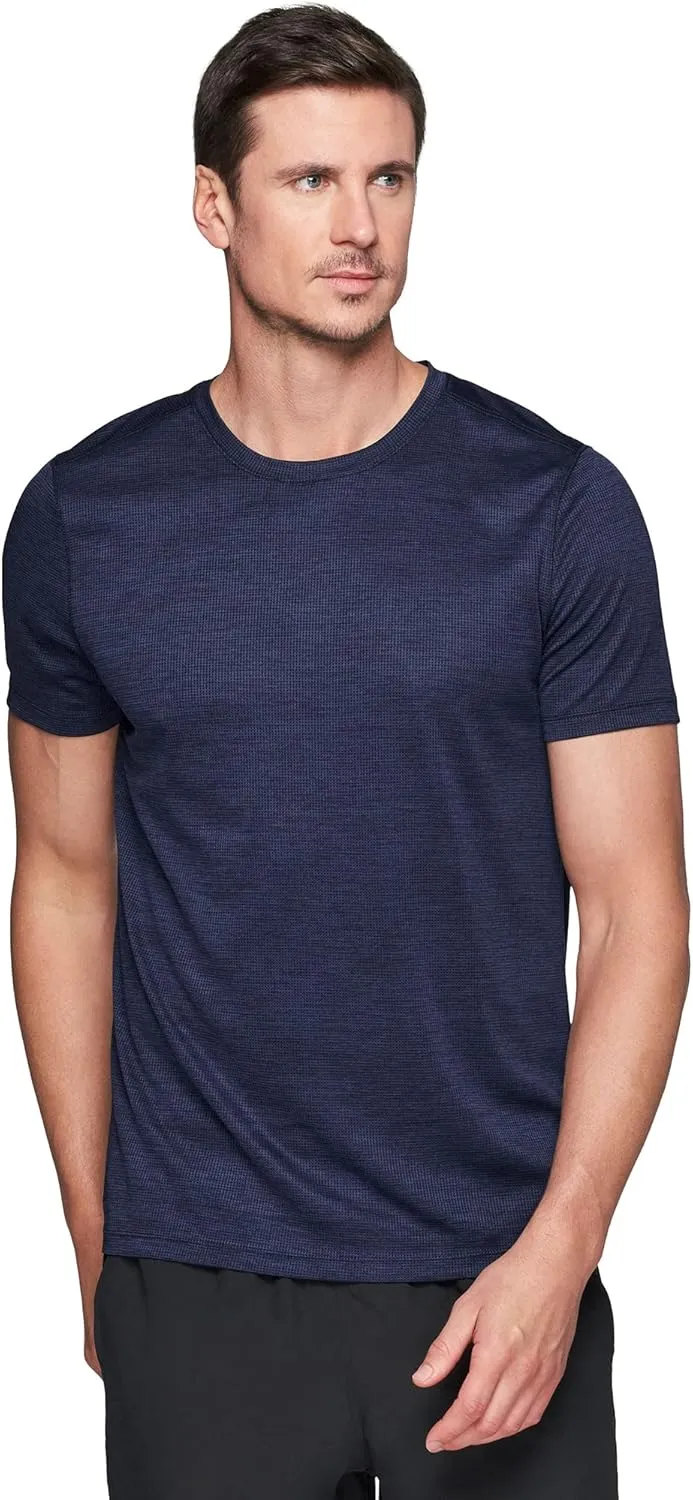 RBX Active Men's Athletic Performance Workout Gym Running Short Sleeve Crewneck T-Shirt