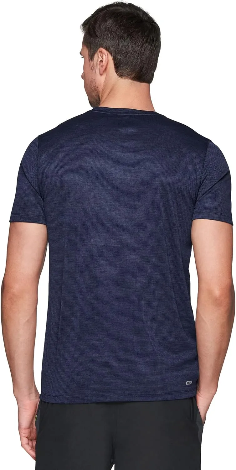 RBX Active Men's Athletic Performance Workout Gym Running Short Sleeve Crewneck T-Shirt