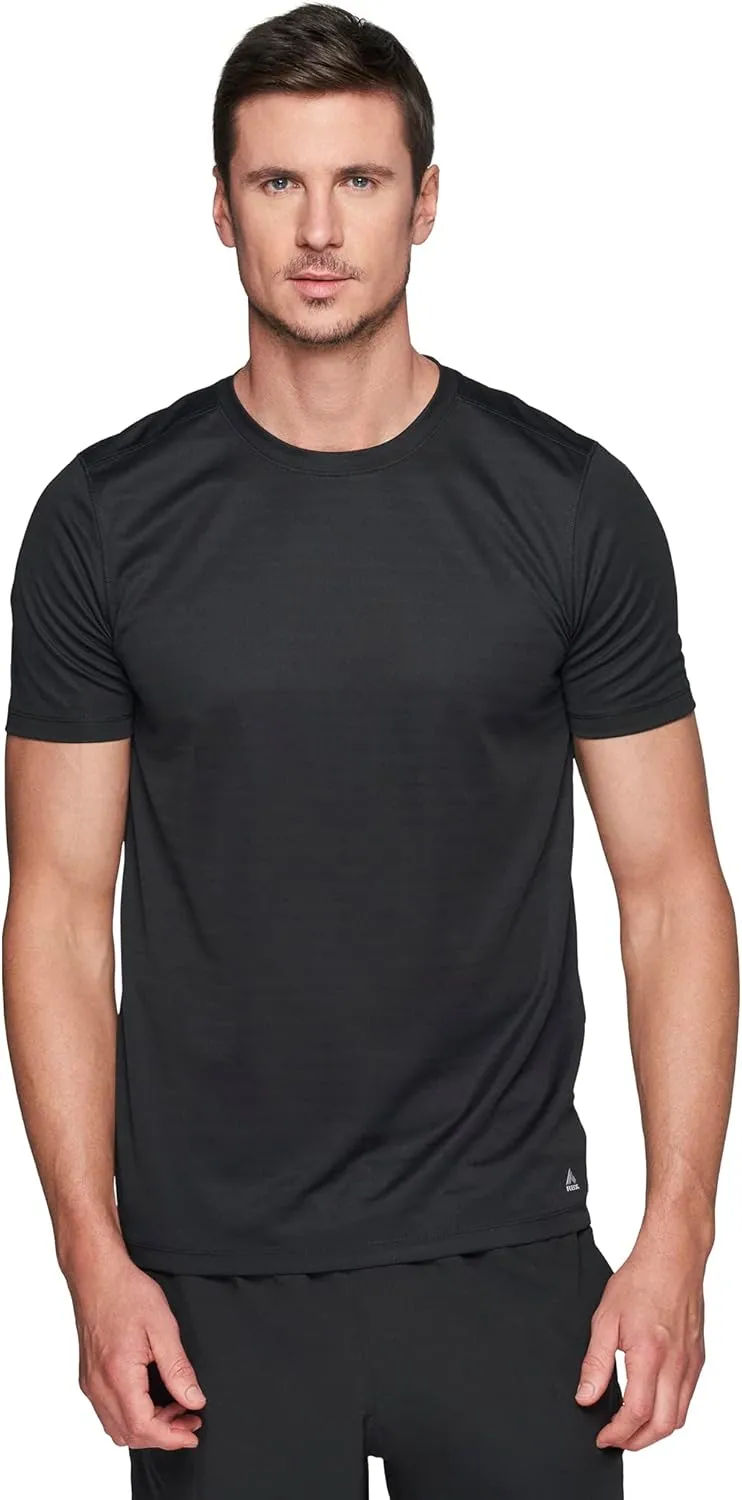 RBX Active Men's Athletic Performance Workout Gym Running Short Sleeve Crewneck T-Shirt