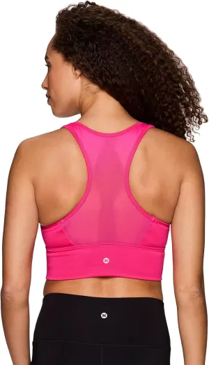 RBX Active Women's Athletic Fashion Racerback Seamless Low Impact Workout Sports Bra