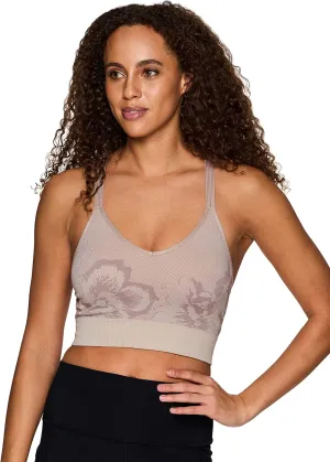 RBX Active Women's Athletic Fashion Racerback Seamless Low Impact Workout Sports Bra