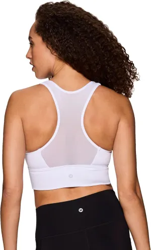 RBX Active Women's Athletic Fashion Racerback Seamless Low Impact Workout Sports Bra