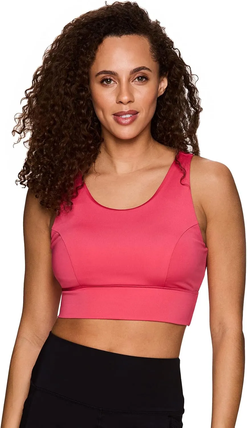 RBX Active Women's Fashion Strappy Seamless Low Impact Workout Sports Bra