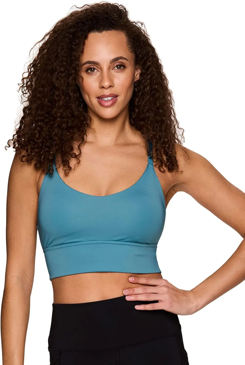 RBX Active Women's Fashion Strappy Seamless Low Impact Workout Sports Bra