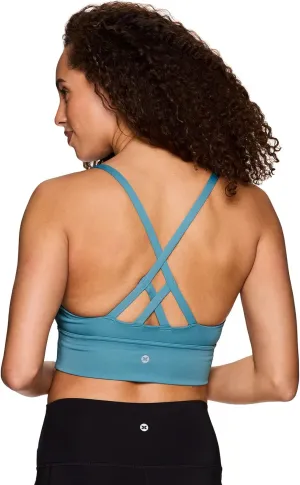 RBX Active Women's Fashion Strappy Seamless Low Impact Workout Sports Bra