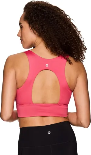 RBX Active Women's Fashion Strappy Seamless Low Impact Workout Sports Bra