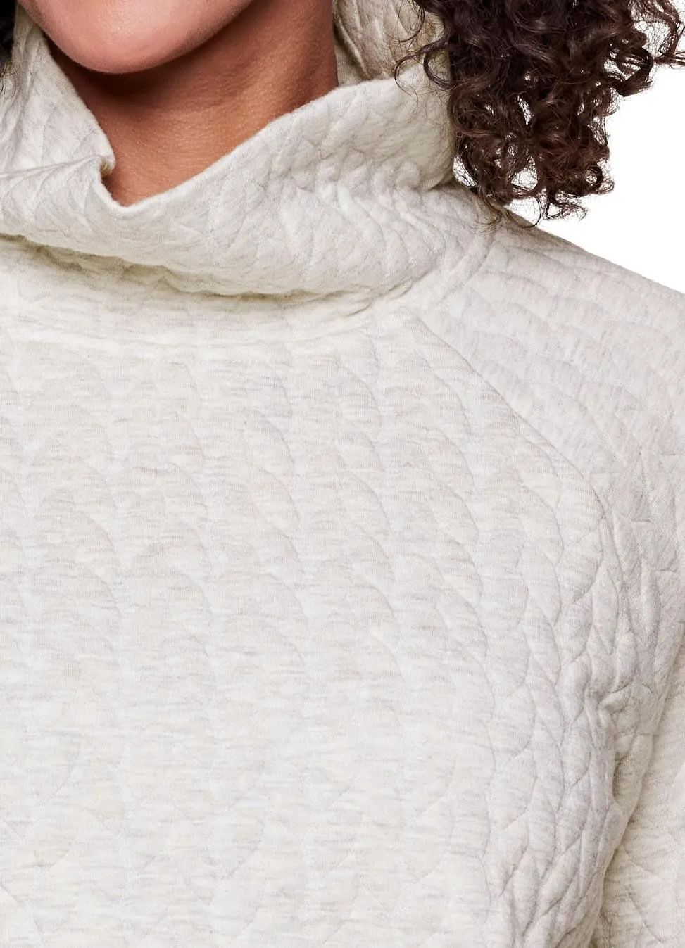 RBX Active Women's Ultra Soft Quilted Cowl Neck Pullover Sweatshirt